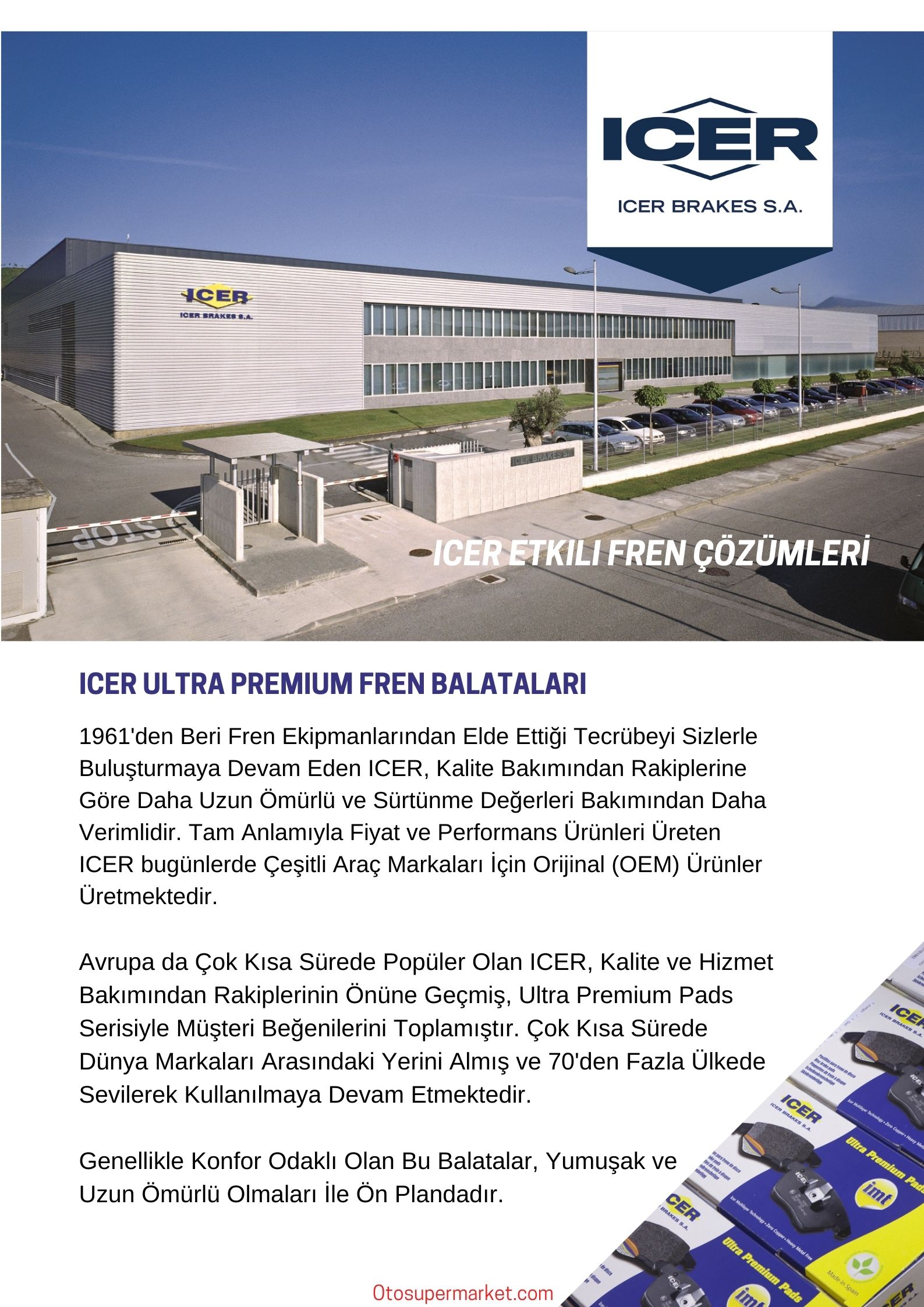 Icer Fren Balataları , Ultra Premium Fren Balataları